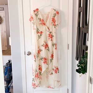 Size small high low floral dress